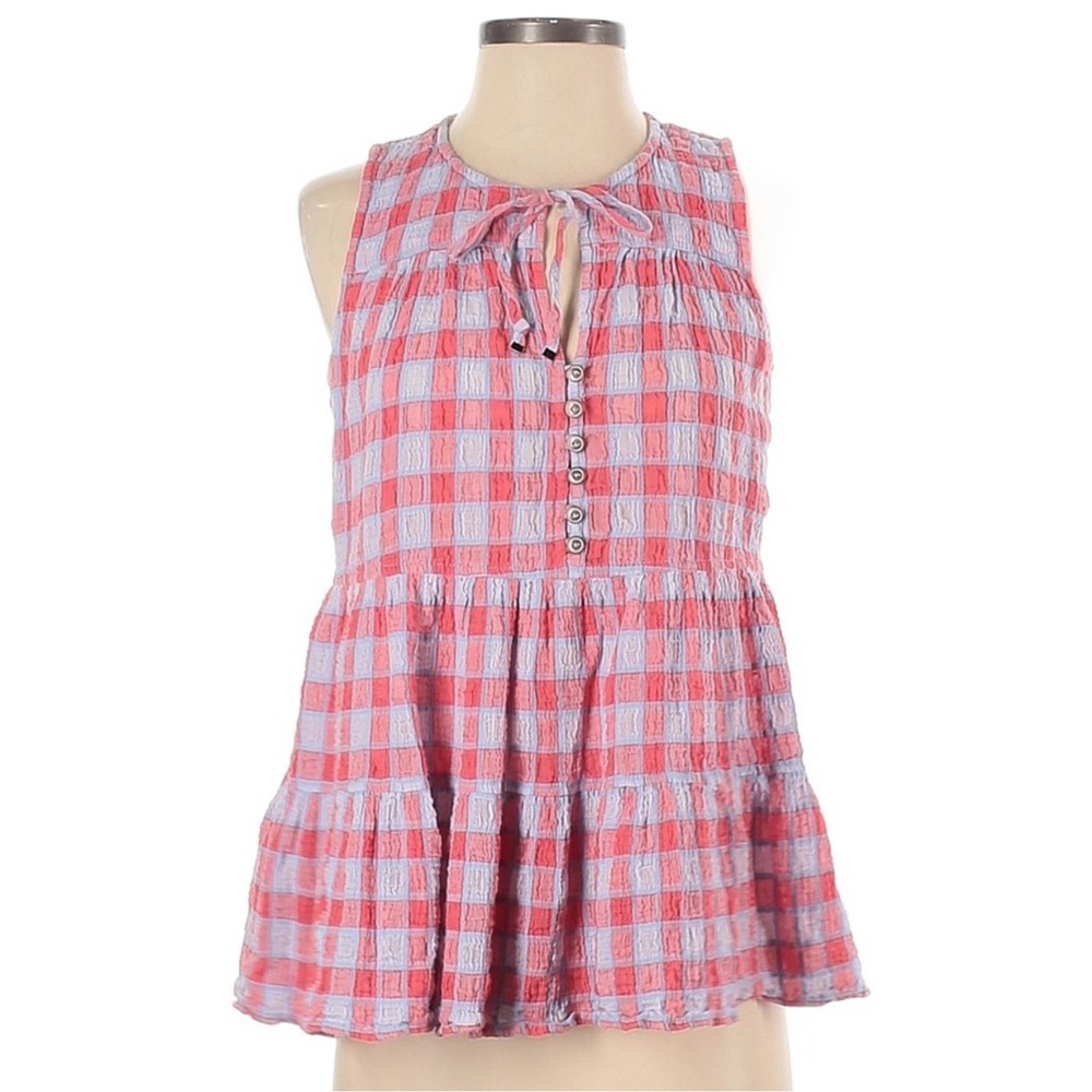 ANTHROPOLOGIE • Pilcro plaid Neve blouse tank